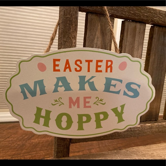 Happy Easter Hanging Wall Decor Signs Set of 2, Easter Makes Me Hoppy - Picture 10 of 16